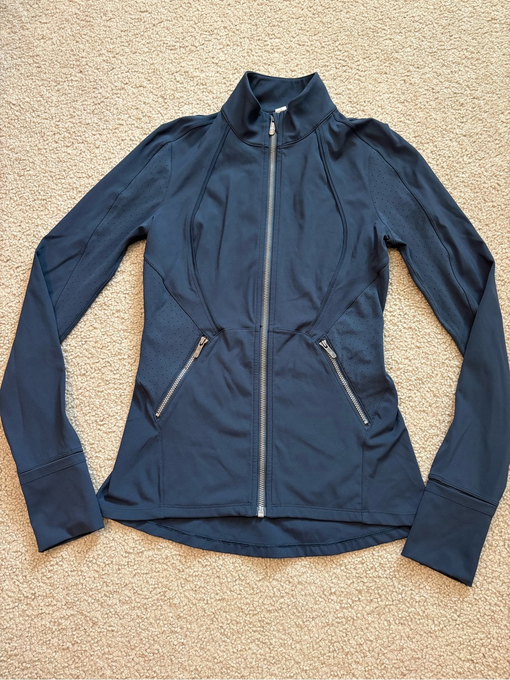 lululemon Sleek Essentials Navy Full-Zip Utility Jacket Size 4
